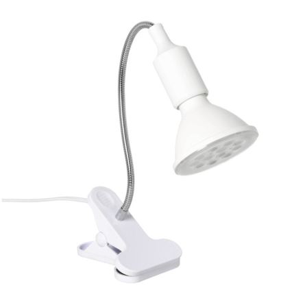 Fleksibel bordlampe med klemme til plantevækst PLANTY 1xE27/30W/230V hvid