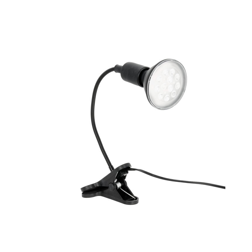 Fleksibel bordlampe med klemme til plantevækst PLANTY 1xE27/30W/230V sort