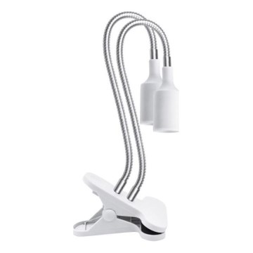 Fleksibel bordlampe med klemme til plantevækst PLANTY 2xE27/30W/230V hvid