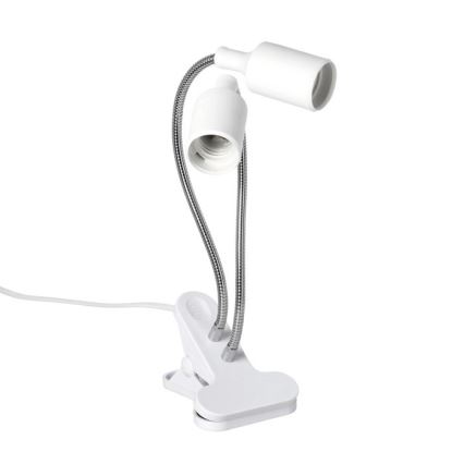 Fleksibel bordlampe med klemme til plantevækst PLANTY 2xE27/30W/230V hvid