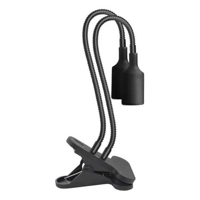 Fleksibel bordlampe med klemme til plantevækst PLANTY 2xE27/30W/230V sort