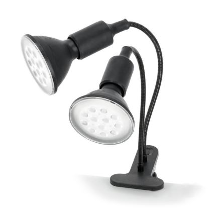 Fleksibel bordlampe med klemme til plantevækst PLANTY 2xE27/30W/230V sort