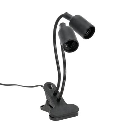 Fleksibel bordlampe med klemme til plantevækst PLANTY 2xE27/30W/230V sort