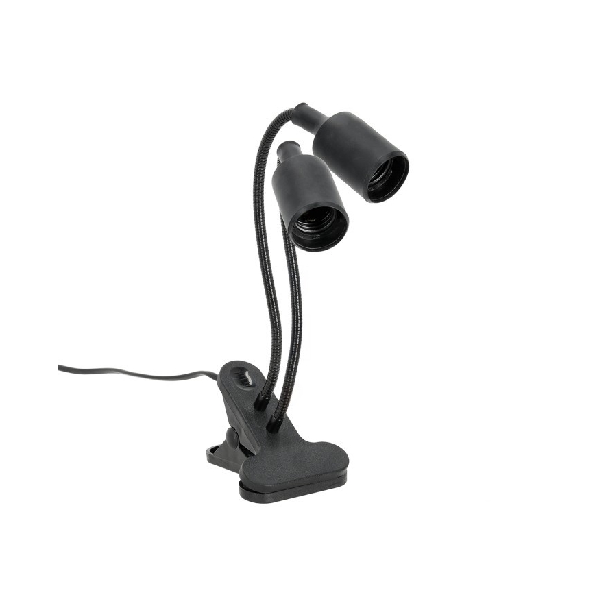 Fleksibel bordlampe med klemme til plantevækst PLANTY 2xE27/30W/230V sort