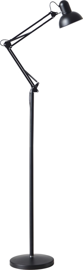Fleksibel gulvlampe AURIQ 1xE27/60W/230V 184 cm sort