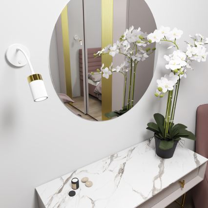 Fleksibel bordlampe JOKER 1xGU10/8W/230V hvid/guld