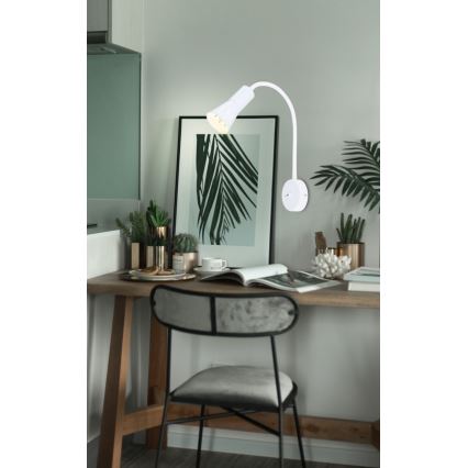 Fleksibel bordlampe ARENA 1xE14/40W/230V hvid