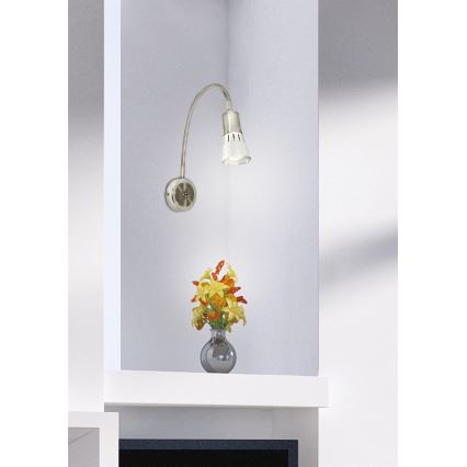 Fleksibel bordlampe ARENA 1xE14/40W/230V mat krom