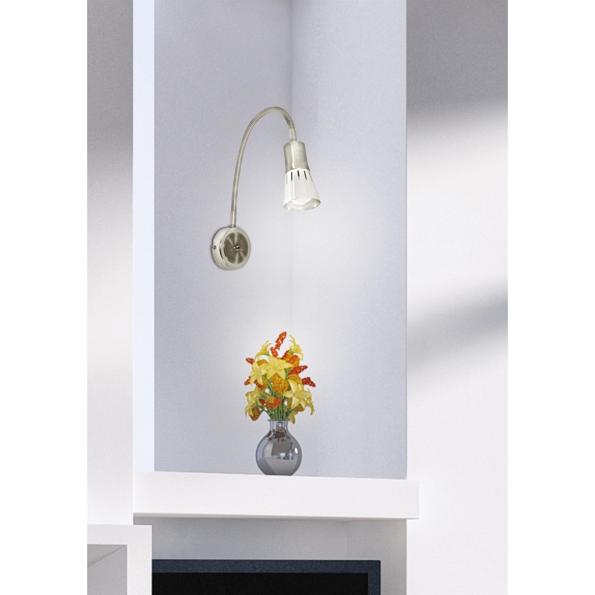Fleksibel bordlampe ARENA 1xE14/40W/230V mat krom
