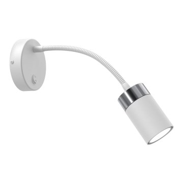 Fleksibel lampe JOKER 1xGU10/8W/230V hvid/mat krom