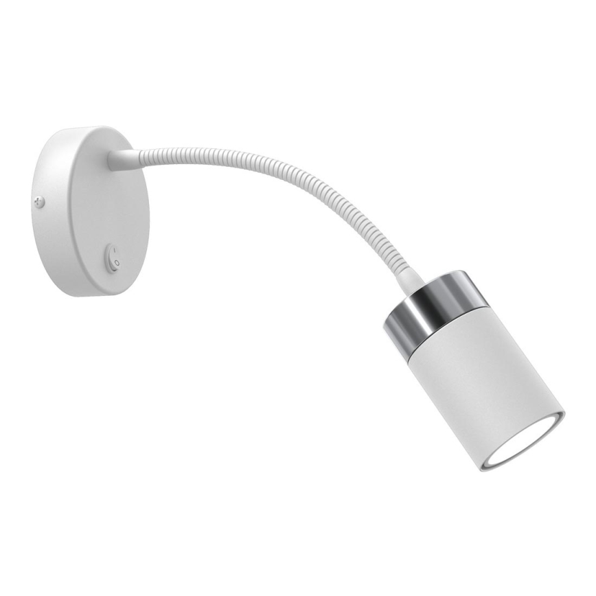 Fleksibel lampe JOKER 1xGU10/8W/230V hvid/mat krom