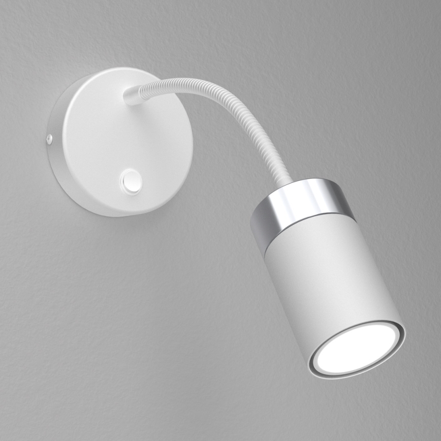 Fleksibel lampe JOKER 1xGU10/8W/230V hvid/mat krom