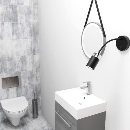 Fleksibel bordlampe JOKER 1xGU10/8W/230V sort/mat krom