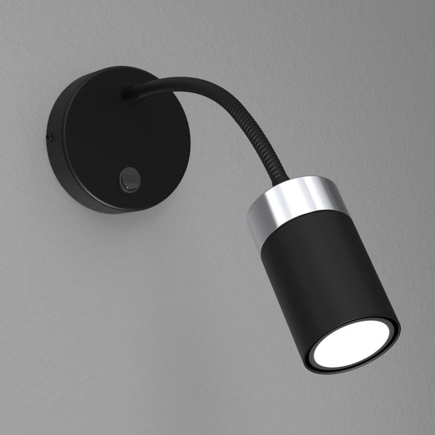 Fleksibel bordlampe JOKER 1xGU10/8W/230V sort/mat krom
