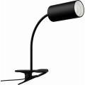 Fleksibel lampe med klemme PUNTO 1xGU10/9W/230V sort
