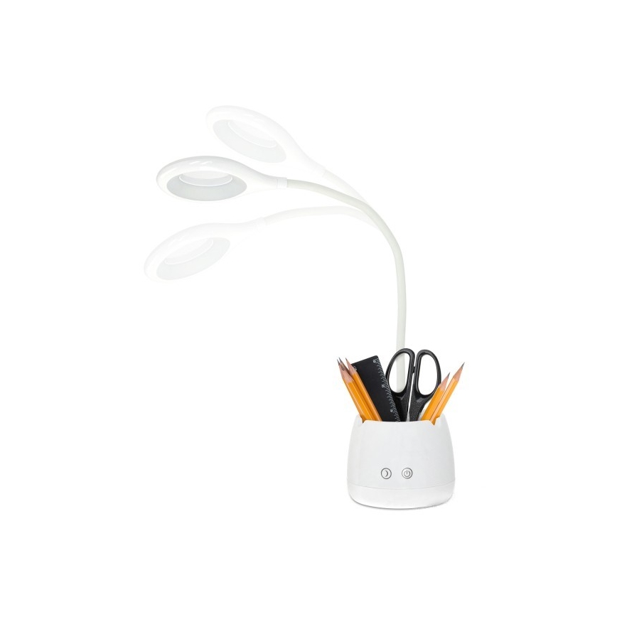 Fleksibel LED bordlampe dæmpbar og genopladelig LUSIA LED/5W/5V 3000/4000K 1200 mAh hvid