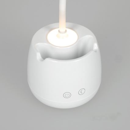 Fleksibel LED bordlampe dæmpbar og genopladelig LUSIA LED/5W/5V 3000/4000K 1200 mAh hvid