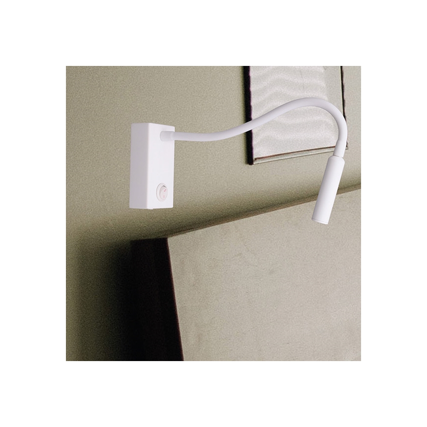 Fleksibel LED lampe ARISTON LED/3W/230V 3000K hvid