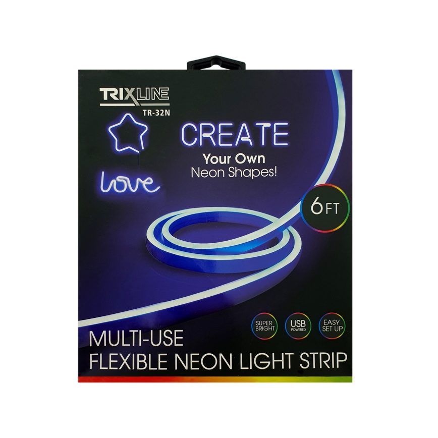 Fleksibel LED strip NEON LED/5V USB 1,8 m blå