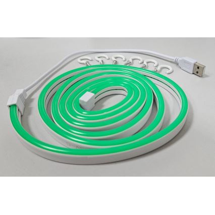 Fleksibel LED strip NEON LED/5V USB 1,8 m grøn