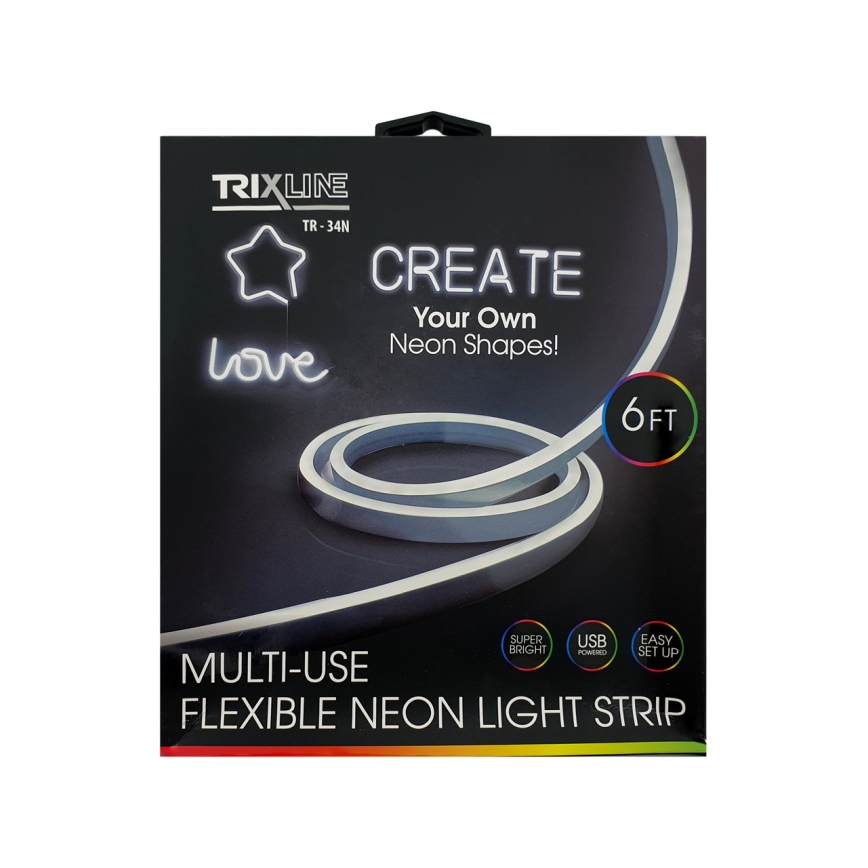 Fleksibel LED strip NEON LED/5V USB 1,8 m hvid