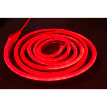 Fleksibel LED strip NEON LED/5V USB 1,8 m rød