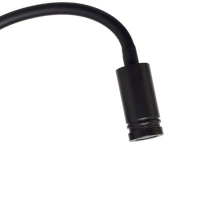 Fleksibel LED væglampe BASE 1xLED/8W+1xLED/2W/230V sort/sølvfarvet