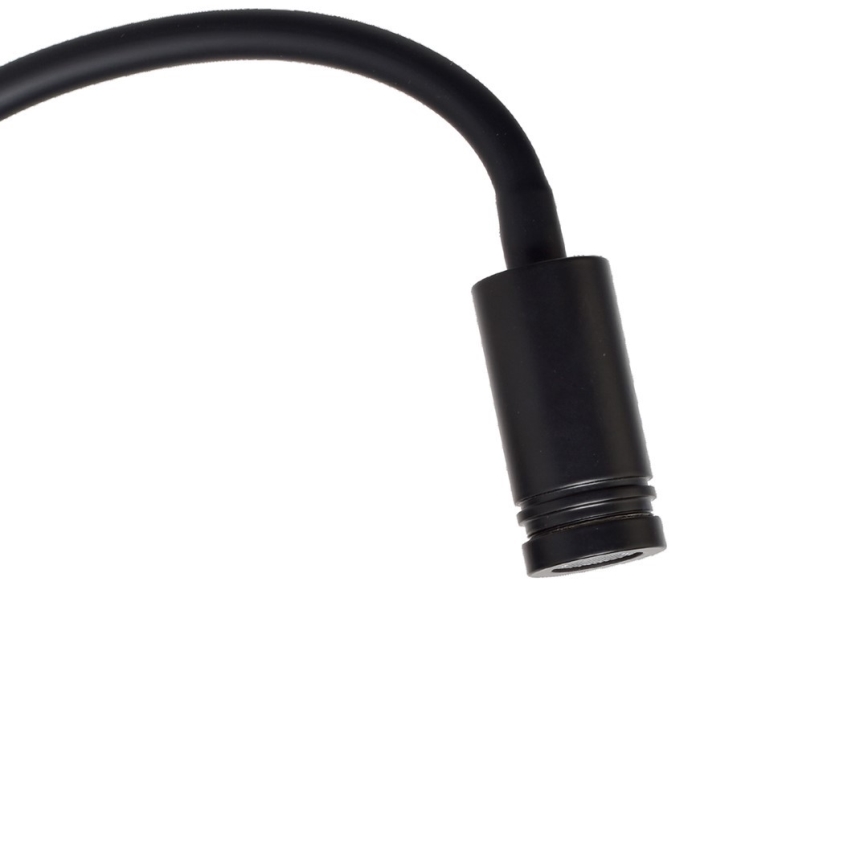 Fleksibel LED væglampe BASE 1xLED/8W+1xLED/2W/230V sort/sølvfarvet