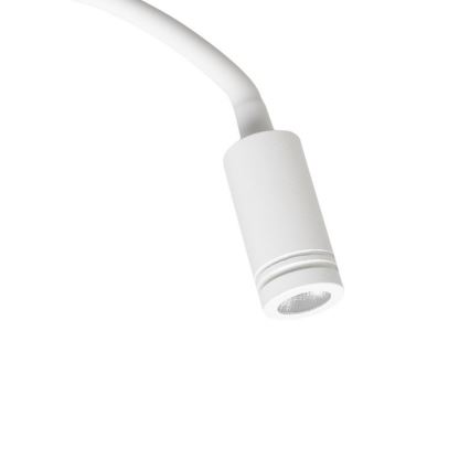 Fleksibel LED væglampe med USB BASE 1xLED/8W+1xLED/2W/230V hvid