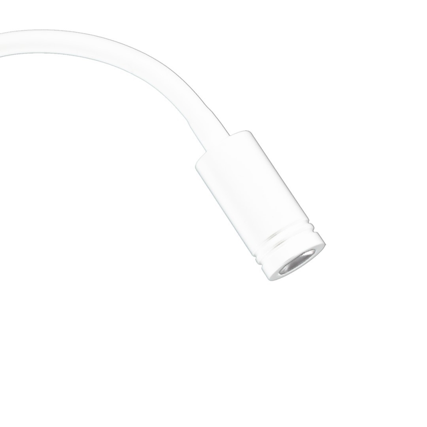 Fleksibel LED væglampe med USB BASE 1xLED/8W + 1xLED/2W/230V hvid