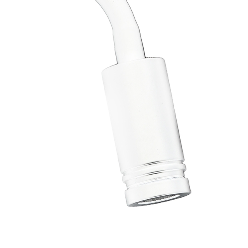 Fleksibel LED væglampe med USB BASE 1xLED/8W+1xLED/2W/230V hvid/sølvfarvet
