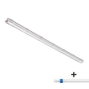 Fluorescerende arbejdslampe 1xG13/230V IP65 + LED lysstofrør med sensor Philips MASTER T8 G13/24W