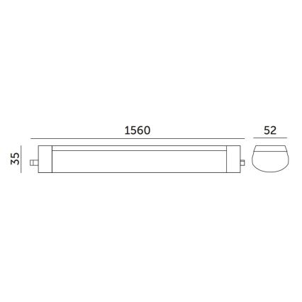 Fluorescerende arbejdslampe LED/48W/230V IP65 4000K 156 cm