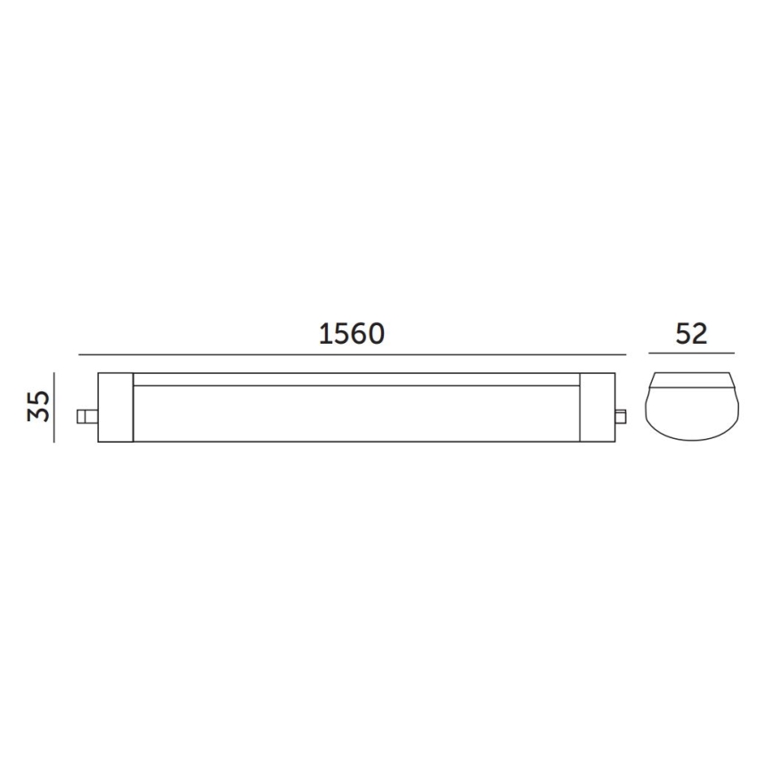 Fluorescerende arbejdslampe LED/48W/230V IP65 4000K 156 cm