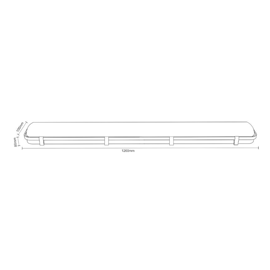 Fluorescerende arbejdslampe T8 2xG13/18W/230V IP65 126 cm