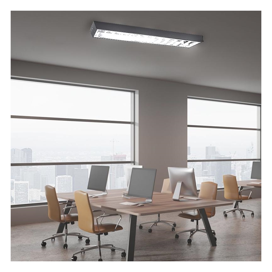 Fluorescerende lampe T8 2xG13/18W/230V 120 cm sort