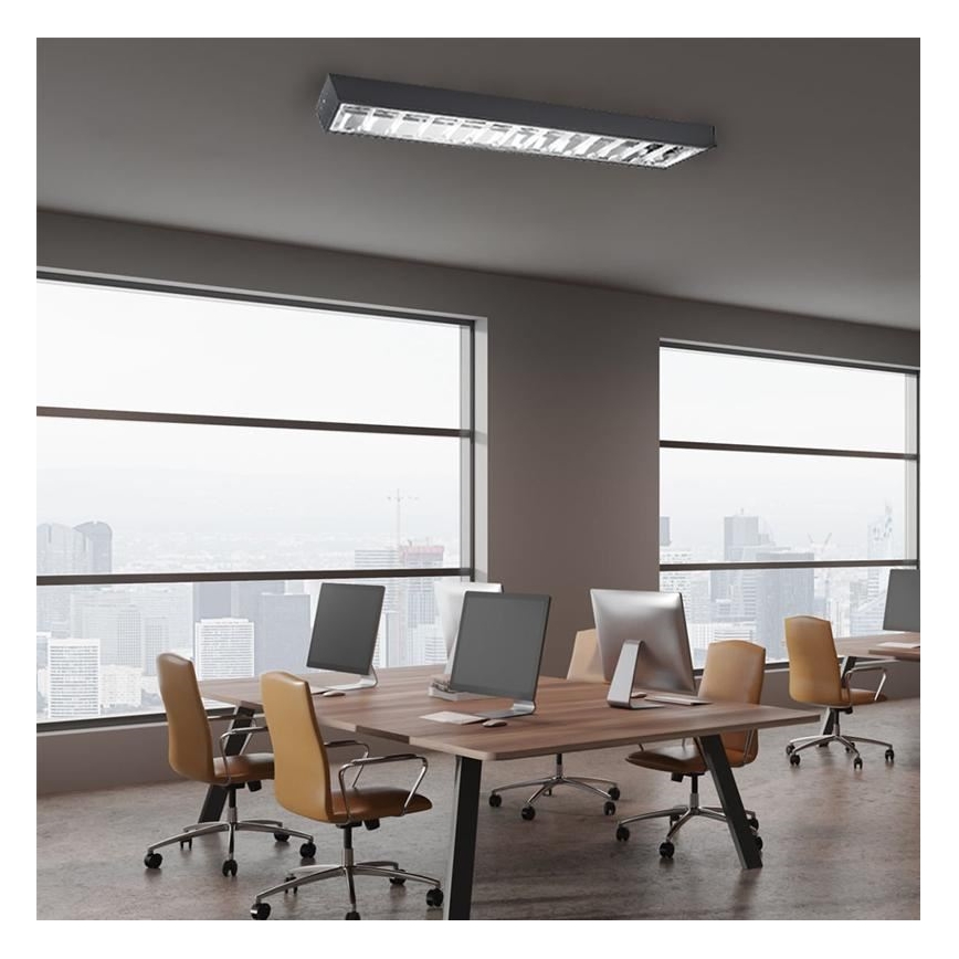 Fluorescerende lampe T8 2xG13/18W/230V 120 cm sort