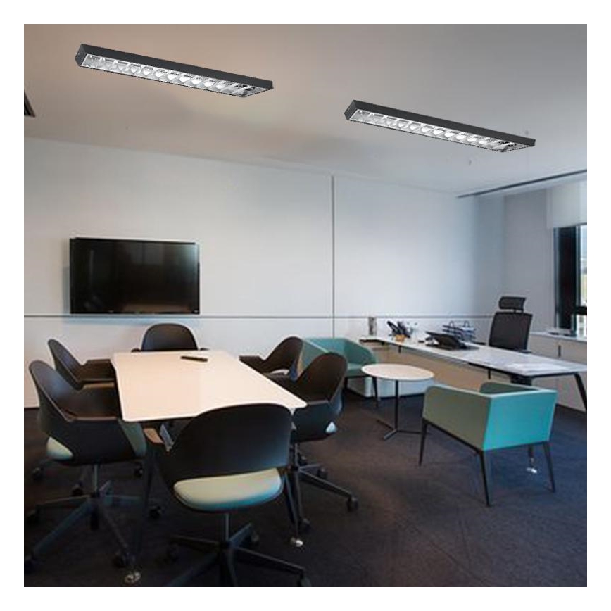 Fluorescerende lampe T8 2xG13/18W/230V 120 cm sort