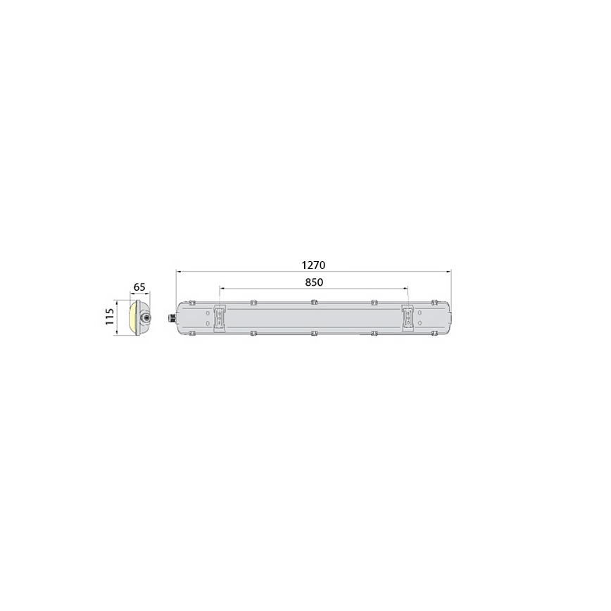 Fluorescerende LED lampe 2xG13/18W/230V IP65 1270 mm