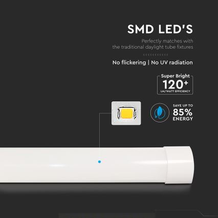 Fluorescerende LED lampe LED/20W/230V 6500K 60 cm hvid
