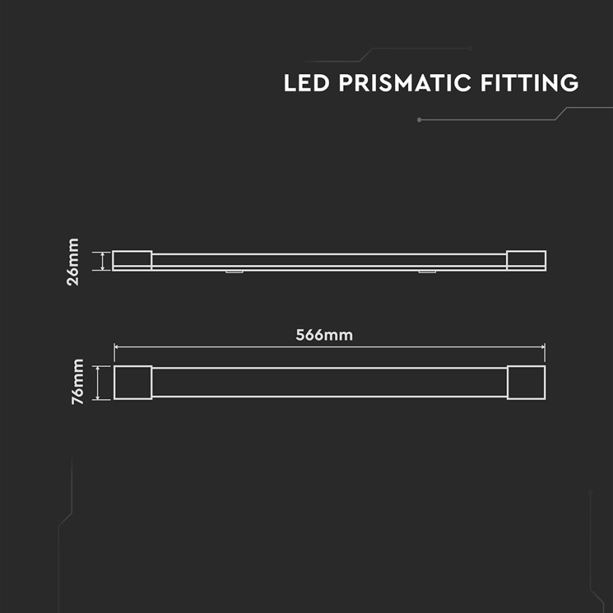 Fluorescerende LED lampe LED/20W/230V 6500K 60 cm hvid