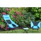 Foldbar campingstol blå 63 cm
