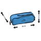 Foldbar campingstol blå 63 cm