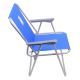 Foldbar campingstol blå/mat krom
