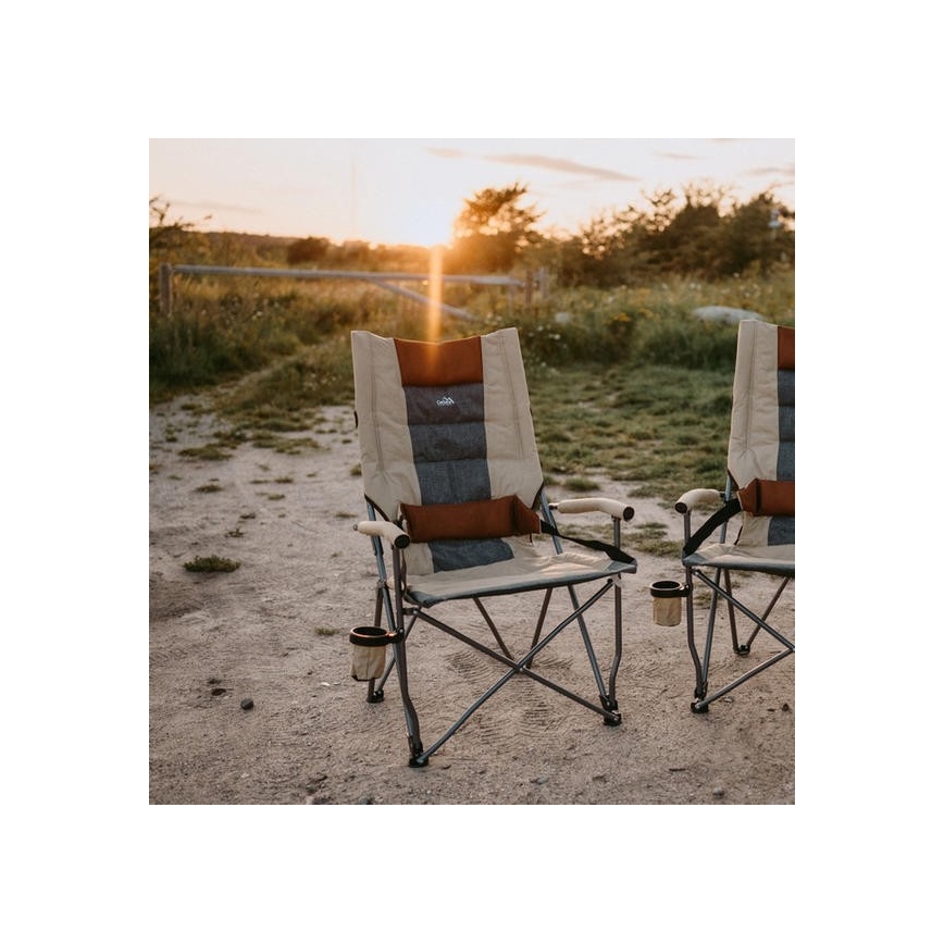 Foldbar campingstol brun