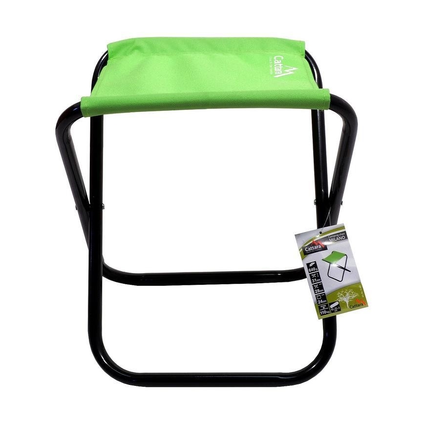Foldbar campingstol grøn/sort