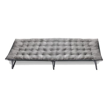 Foldbar campingstol med madras grå