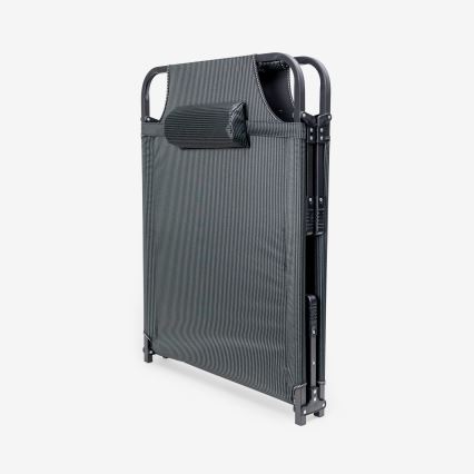 Foldbar campingstol med madras grå