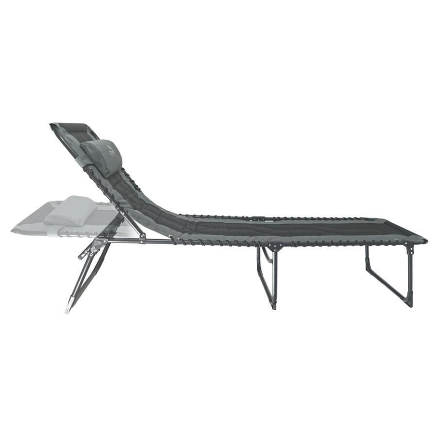 Foldbar liggestol til camping, grå