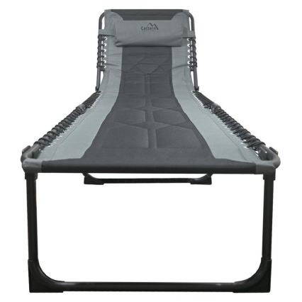 Foldbar liggestol til camping, grå